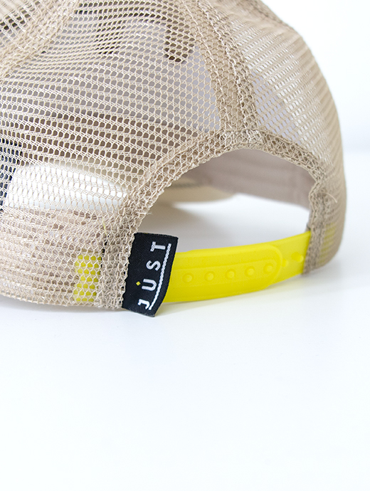 Just Hat/ジャスト ハット　ワッペン交換式トラッカーキャップ　jus501203-ベージュ