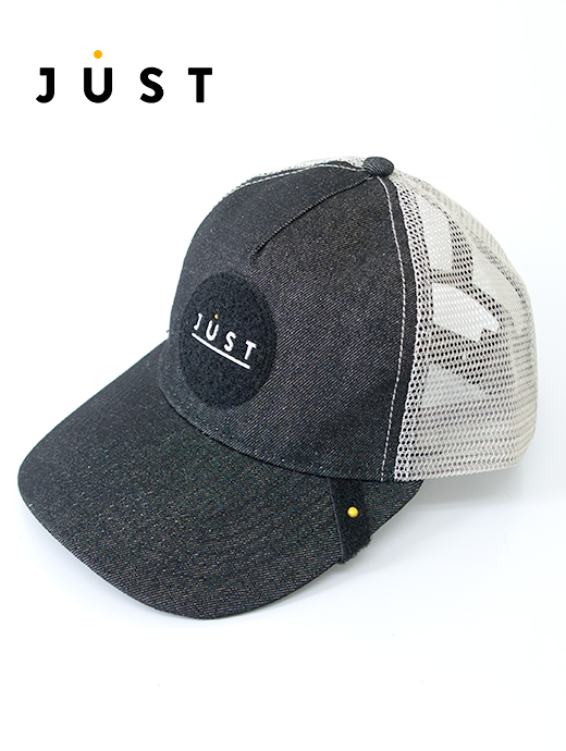 Just Hat/ジャスト ハット　ワッペン交換式トラッカーキャップ　jus501211-ブラックデニム