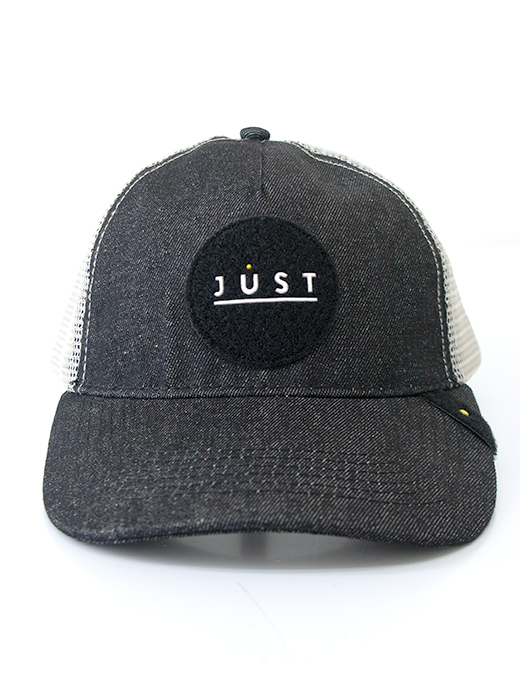 Just Hat/ジャスト ハット　ワッペン交換式トラッカーキャップ　jus501211-ブラックデニム