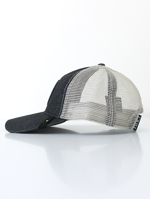 Just Hat/ジャスト ハット　ワッペン交換式トラッカーキャップ　jus501211-ブラックデニム