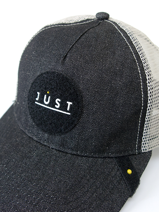 Just Hat/ジャスト ハット　ワッペン交換式トラッカーキャップ　jus501211-ブラックデニム