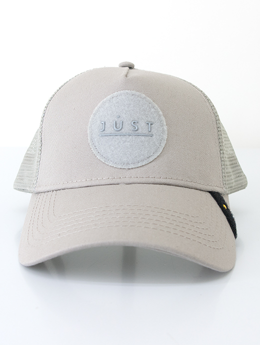 Just Hat/ジャスト ハット　ワッペン交換式トラッカーキャップ　jus501212-グレージュ