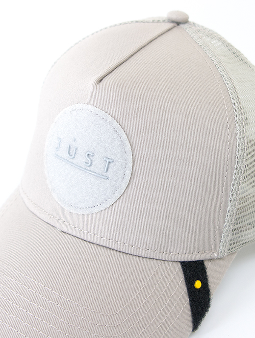 Just Hat/ジャスト ハット　ワッペン交換式トラッカーキャップ　jus501212-グレージュ