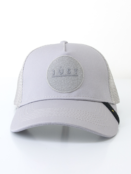 Just Hat/ジャスト ハット　ワッペン交換式トラッカーキャップ　jus501213-アッシュグレー