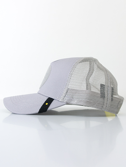 Just Hat/ジャスト ハット　ワッペン交換式トラッカーキャップ　jus501213-アッシュグレー
