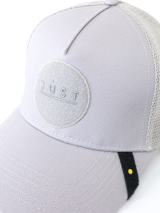Just Hat/ジャスト ハット　ワッペン交換式トラッカーキャップ　jus501213-アッシュグレー