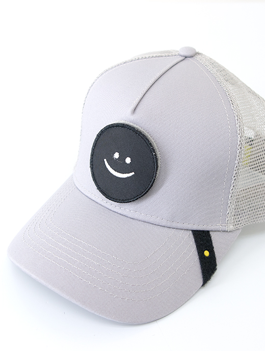 Just Hat/ジャスト ハット　ワッペン交換式トラッカーキャップ　jus501213-アッシュグレー