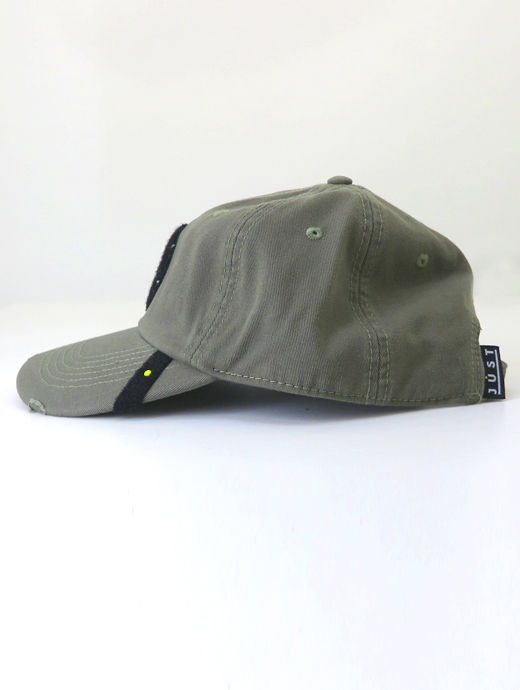 Just Hat/ジャスト ハット　ワッペン交換式トラッカーキャップ　jus502403-オリーブ