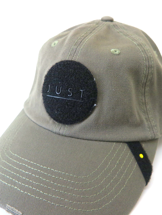 Just Hat/ジャスト ハット　ワッペン交換式トラッカーキャップ　jus502403-オリーブ