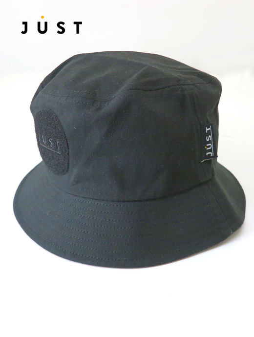 Just Hat/ジャスト ハット　ワッペン交換式バケットハット　jus502404-ブラック