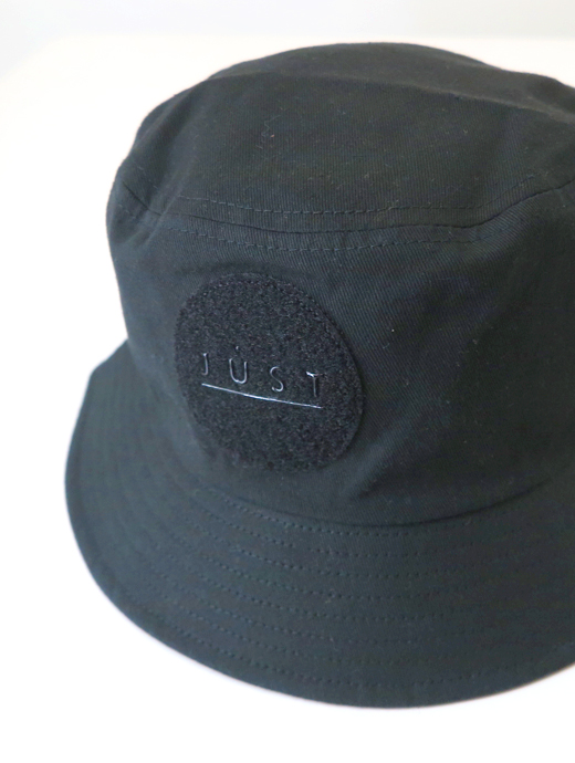 Just Hat/ジャスト ハット　ワッペン交換式バケットハット　jus502404-ブラック