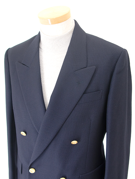 LARDINI/ラルディーニ　4Bブレザー/ダブルブレスト/ヘリンボーンカルゼウール　lar501601-ネイビー