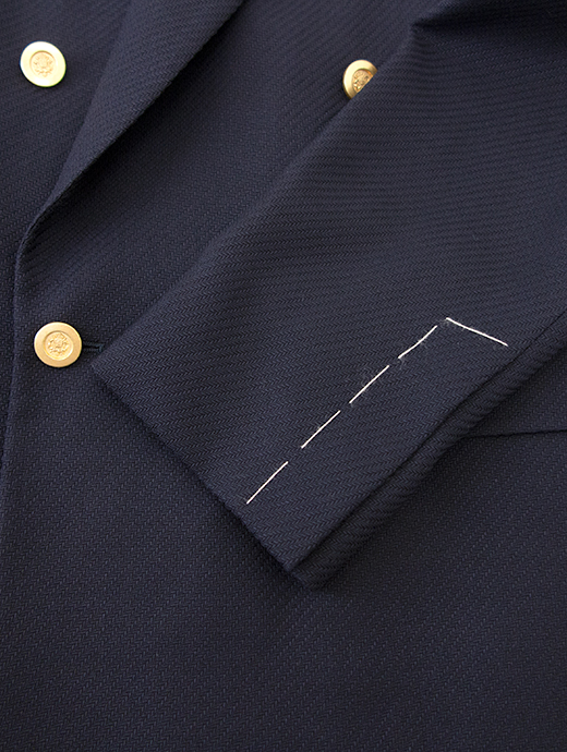 LARDINI/ラルディーニ　4Bブレザー/ダブルブレスト/ヘリンボーンカルゼウール　lar501601-ネイビー