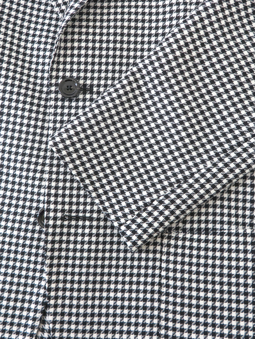 LARDINI/ラルディーニ　3Bジャケット/千鳥格子風ウールコットン　lar520201-ブラック×ホワイト