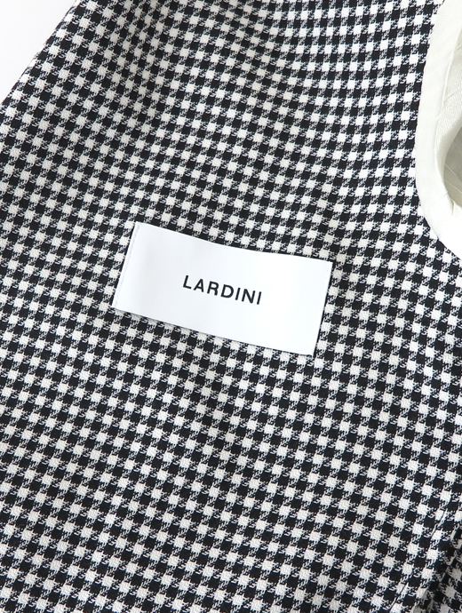 LARDINI/ラルディーニ　3Bジャケット/千鳥格子風ウールコットン　lar520201-ブラック×ホワイト
