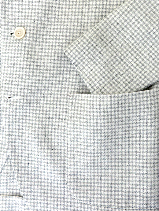LARDINI/ラルディーニ　リネンウールジャケット　lar520401-ホワイト×ライトグリーン