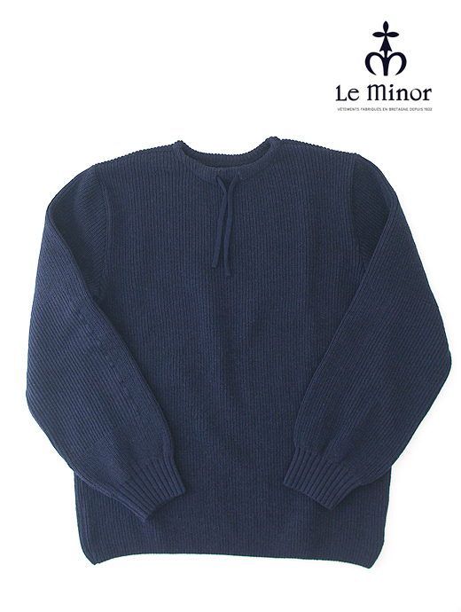 Le minor/ルミノア　クルーネックニット/WOOLLY PULLY REVISITE　lem442008-ネイビー