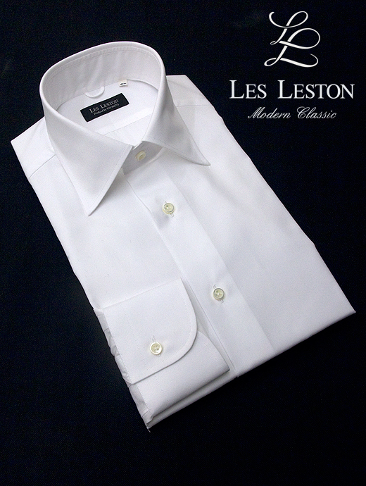 LES LESTON　レスレストン　ドレスシャツ　セミワイドカラー　les322401-ホワイト