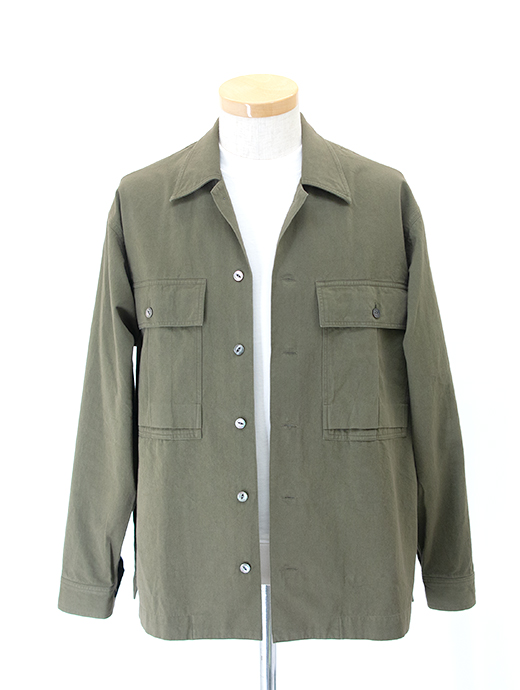 再入荷しまし　LES LESTON/レスレストン　シャツアウター/コットンツイル　les501801-ミリタリーグリーン