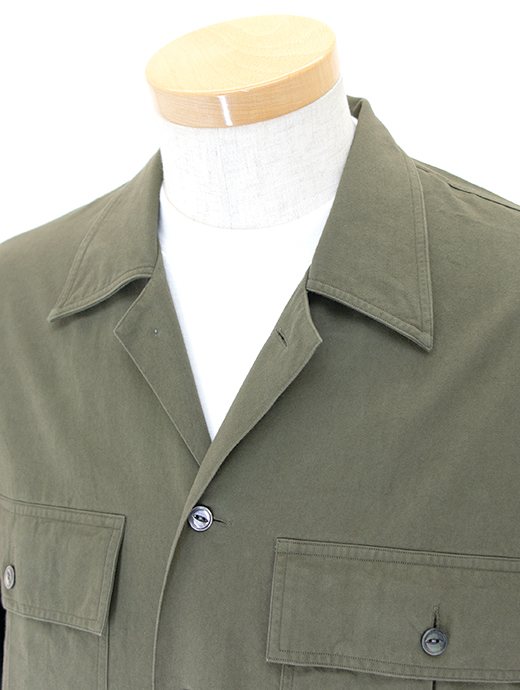 再入荷しまし　LES LESTON/レスレストン　シャツアウター/コットンツイル　les501801-ミリタリーグリーン