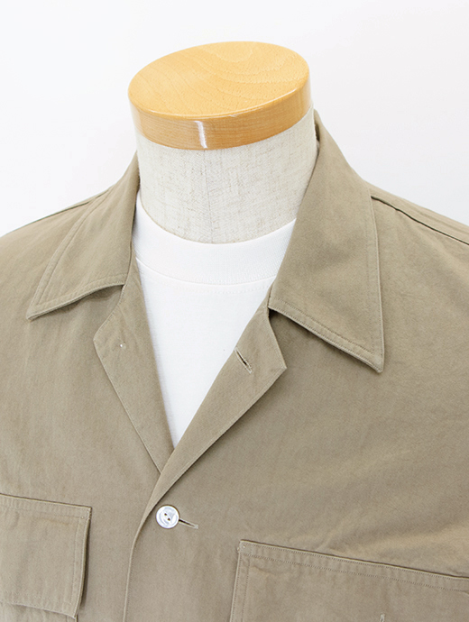 再入荷しまし　LES LESTON/レスレストン　シャツアウター/コットンツイル　les501802-カーキ