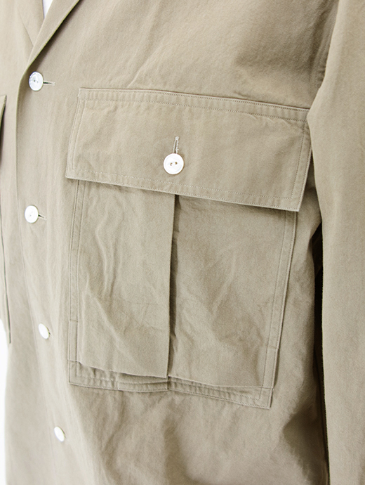 再入荷しまし　LES LESTON/レスレストン　シャツアウター/コットンツイル　les501802-カーキ