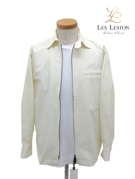LES LESTON/レスレストン　ジップアップシャツブルゾン　les520801-エクリュ