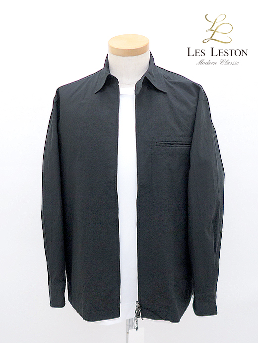 LES LESTON/レスレストン　ジップアップシャツブルゾン　les520802-ブラック