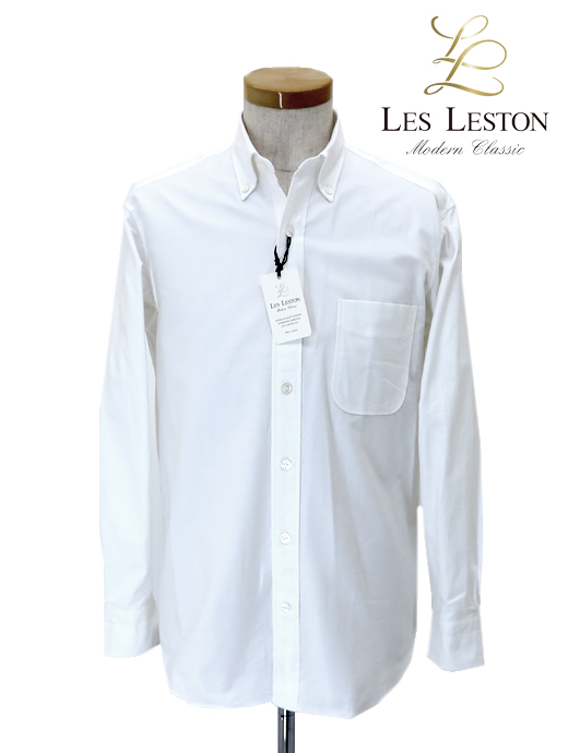 LES LESTON/レスレストン　ボタンダウンシャツ　les520805-ホワイト