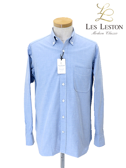 LES LESTON/レスレストン　ボタンダウンシャツ　les520806-サックスブルー