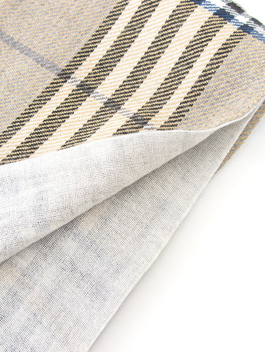 Laboratory of Last Resort/ラボラトリー・オブ・ラスト・リゾート　リバーシブルマフラー/カシミアウール&4者混　llr502401-ベージュ×グレー