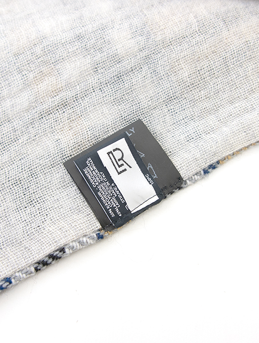 Laboratory of Last Resort/ラボラトリー・オブ・ラスト・リゾート　リバーシブルマフラー/カシミアウール&4者混　llr502401-ベージュ×グレー