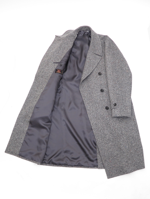 Laboratory of Last Resort/ラボラトリー・オブ・ラスト・リゾート　ベルテッドラグランコート/ダブルブレスト/Bottoliホームスパンツイード　llr502410-グレー