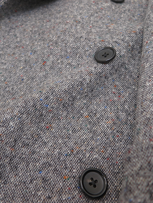 Laboratory of Last Resort/ラボラトリー・オブ・ラスト・リゾート　ベルテッドラグランコート/ダブルブレスト/Bottoliホームスパンツイード　llr502410-グレー