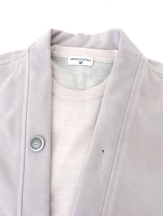 Laboratory of Last Resort/ラボラトリー・オブ・ラスト・リゾート　ラムスエード/カーディガン　llr520401-ライトグレージュ