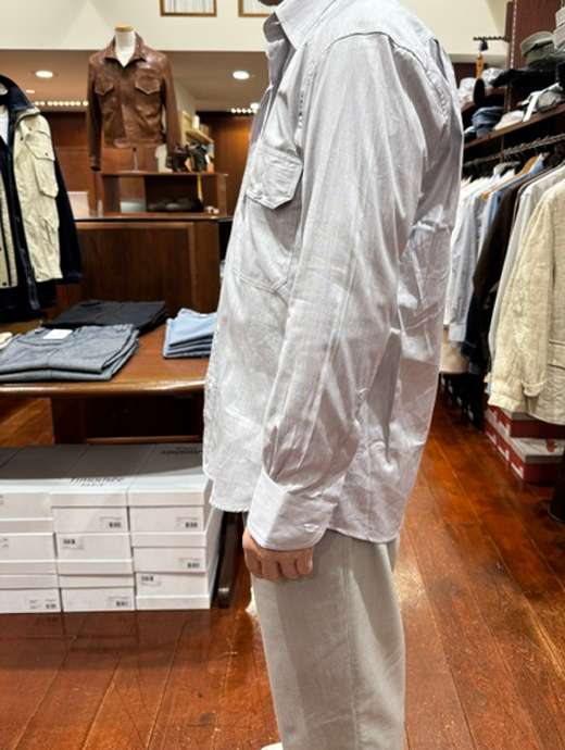 Laboratory of Last Resort/ラボラトリー・オブ・ラスト・リゾート　コットンシャツ　llr520402-ライトグレー