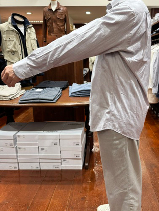 Laboratory of Last Resort/ラボラトリー・オブ・ラスト・リゾート　コットンシャツ　llr520402-ライトグレー