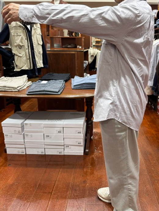 Laboratory of Last Resort/ラボラトリー・オブ・ラスト・リゾート　コットンシャツ　llr520402-ライトグレー