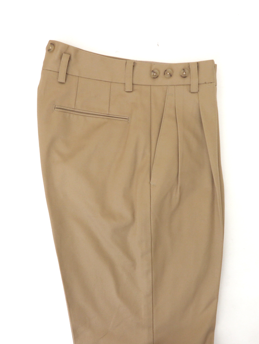 Laboratory of Last Resort/ラボラトリー・オブ・ラスト・リゾート　2プリーツコットントラウザーズウィンザーモデル/ヴィンテージコットンツイル　llr520601-ベージュ