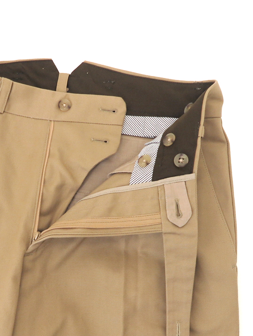 Laboratory of Last Resort/ラボラトリー・オブ・ラスト・リゾート　2プリーツコットントラウザーズウィンザーモデル/ヴィンテージコットンツイル　llr520601-ベージュ