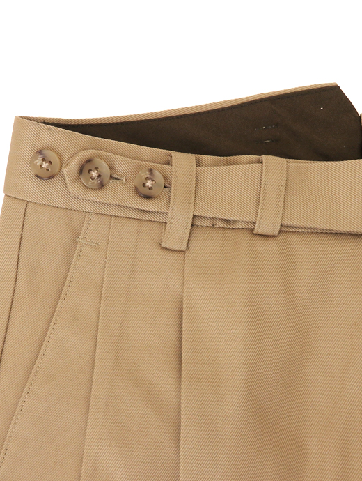 Laboratory of Last Resort/ラボラトリー・オブ・ラスト・リゾート　2プリーツコットントラウザーズウィンザーモデル/ヴィンテージコットンツイル　llr520601-ベージュ