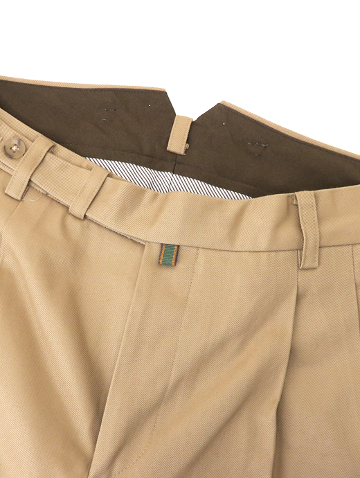 Laboratory of Last Resort/ラボラトリー・オブ・ラスト・リゾート　2プリーツコットントラウザーズウィンザーモデル/ヴィンテージコットンツイル　llr520601-ベージュ