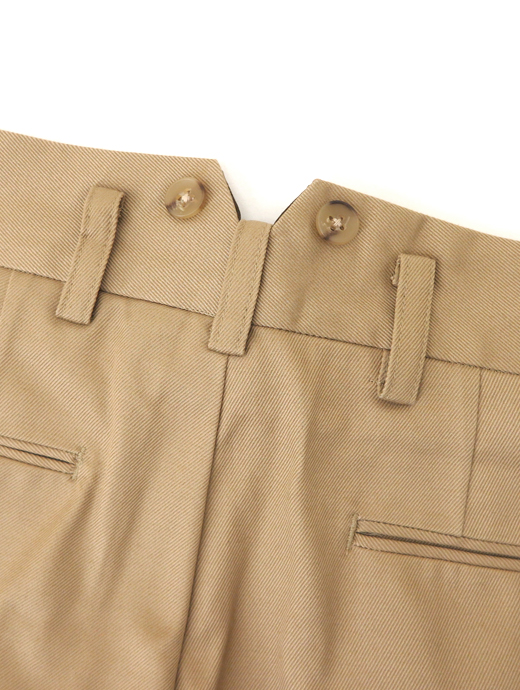 Laboratory of Last Resort/ラボラトリー・オブ・ラスト・リゾート　2プリーツコットントラウザーズウィンザーモデル/ヴィンテージコットンツイル　llr520601-ベージュ