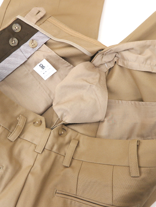 Laboratory of Last Resort/ラボラトリー・オブ・ラスト・リゾート　2プリーツコットントラウザーズウィンザーモデル/ヴィンテージコットンツイル　llr520601-ベージュ