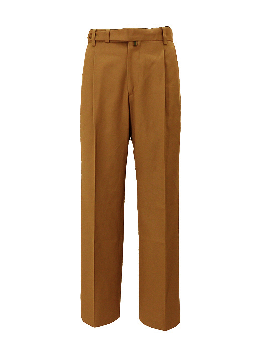 Laboratory of Last Resort/ラボラトリー・オブ・ラスト・リゾート　2プリーツコットントラウザーズウィンザーモデル/ヴィンテージコットンツイル　llr520602-キャメル