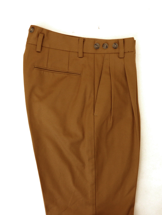 Laboratory of Last Resort/ラボラトリー・オブ・ラスト・リゾート　2プリーツコットントラウザーズウィンザーモデル/ヴィンテージコットンツイル　llr520602-キャメル