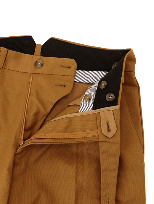 Laboratory of Last Resort/ラボラトリー・オブ・ラスト・リゾート　2プリーツコットントラウザーズウィンザーモデル/ヴィンテージコットンツイル　llr520602-キャメル