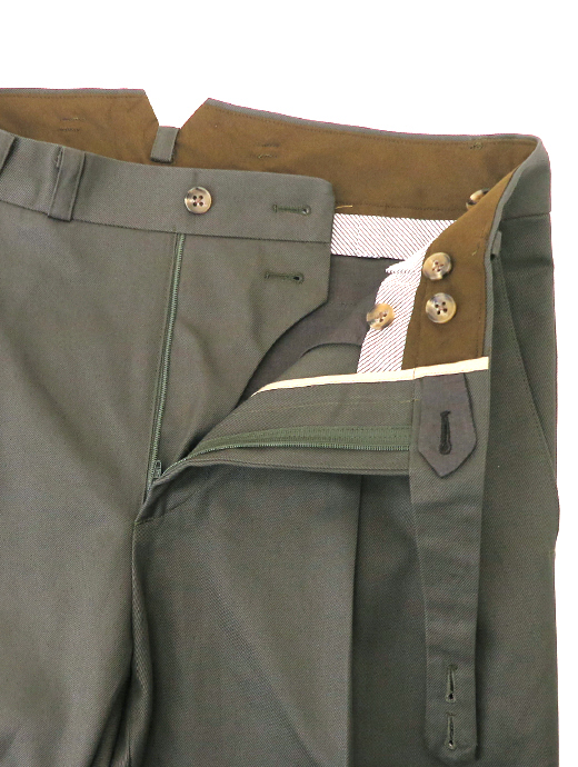 Laboratory of Last Resort/ラボラトリー・オブ・ラスト・リゾート　2プリーツコットントラウザーズウィンザーモデル/ヴィンテージコットンツイル　llr520603-グレイッシュモス