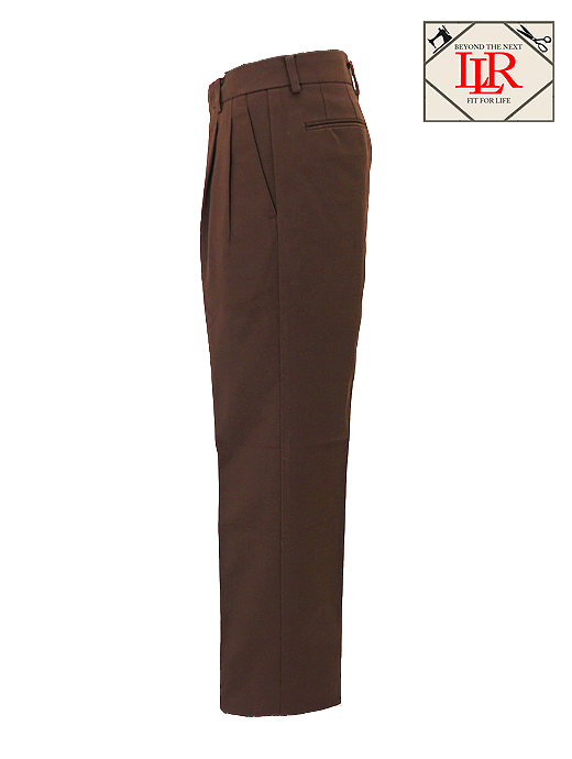 Laboratory of Last Resort/ラボラトリー・オブ・ラスト・リゾート　2プリーツコットントラウザーズウィンザーモデル/ヴィンテージコットンツイル　llr520604-ブラウン