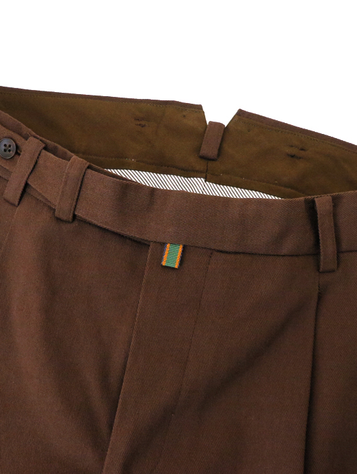 Laboratory of Last Resort/ラボラトリー・オブ・ラスト・リゾート　2プリーツコットントラウザーズウィンザーモデル/ヴィンテージコットンツイル　llr520604-ブラウン